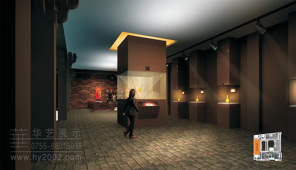 安徽包河酒業(yè)博物館,產(chǎn)品展示廳,精品展示臺(tái)