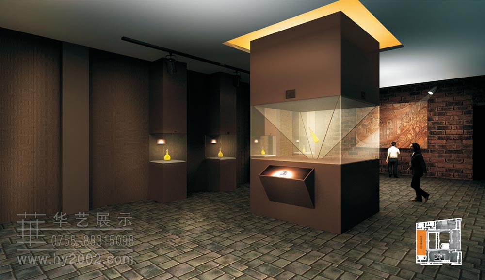安徽包河酒業(yè)博物館,產(chǎn)品展示廳,精品展示臺(tái)