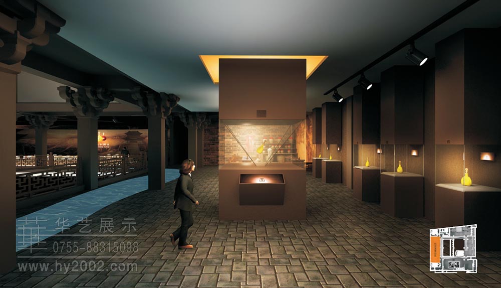 安徽包河酒業(yè)博物館,產(chǎn)品展示廳,精品展示臺(tái)